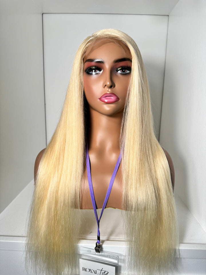 22” HD 5x5 Closure 613 Straight Unit (Pre-Bleached + Pre-Plucked)