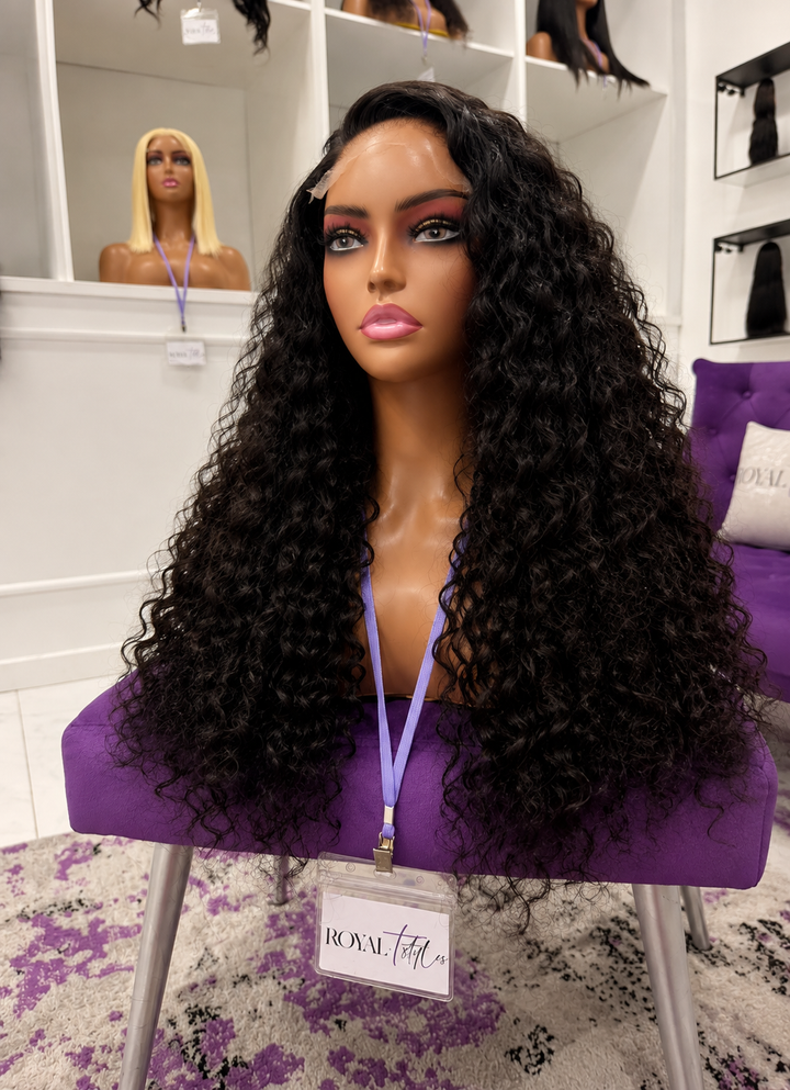 24” HD 5x5 Exotic Curly Unit (Pre-Bleached + Pre-Plucked)