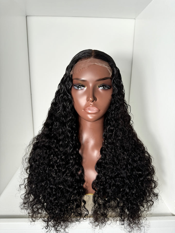 22” HD 5x5 Closure Exotic Curly Unit (Pre-Bleached + Pre-Plucked)