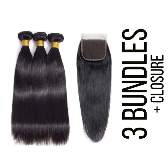 Virgin Bundle Deals (HD 4x4 Closure + 3 Bundles)