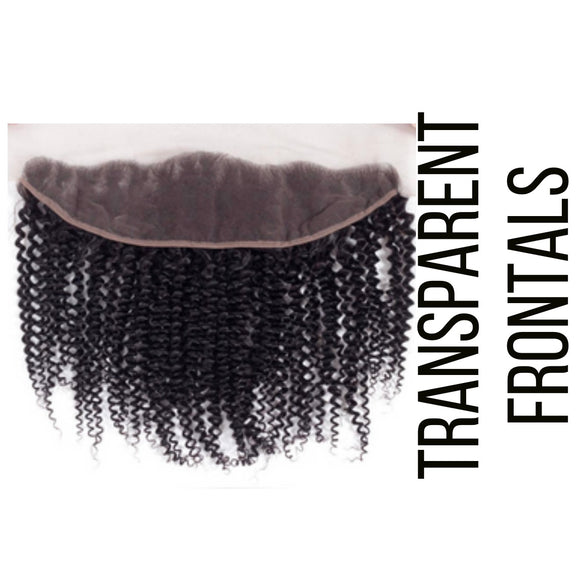 Kinky Curly Transparent Frontals (13 x 4)