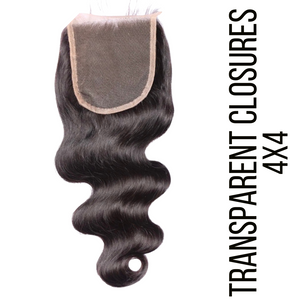 Body Wave Transparent Closures (4x4)